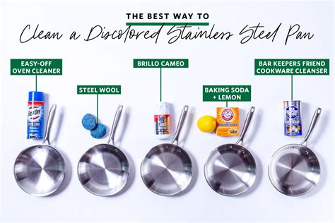 Stainless Steel Cookware We Tried 5 Methods For Cleaning Discolored Stainless Steel Cookware We Tried 5 Methods For Cleaning Discolored