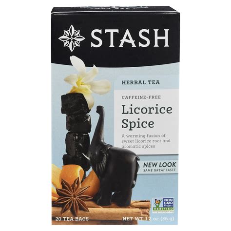 Stash Herbal Tea Licorice Spice Caffeine Free Bags