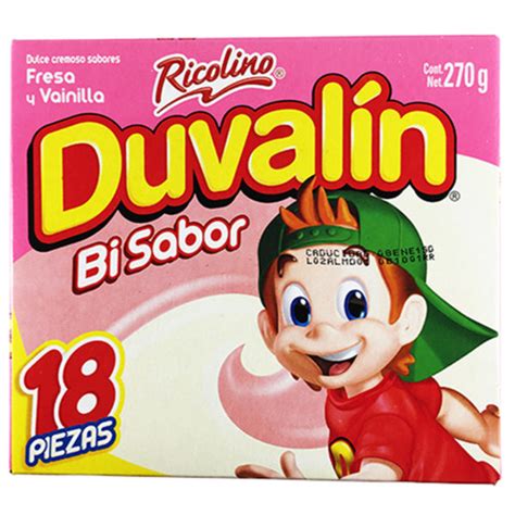 Strawberry Vanilla Ricolino Duvalin Bi Sabor Fresa Vainilla