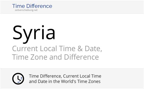 Syria Asia Current Local Time Date Time Zone And Time Difference Syria Asia Current Local Time Date Time Zone And Time Difference