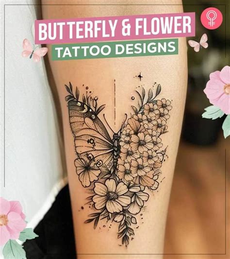 Tattoo Designs Butterfly And Flower