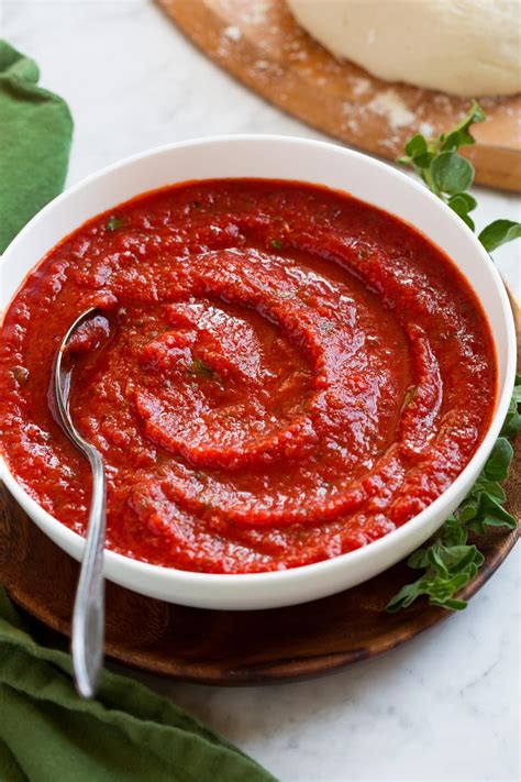Tomato Pizza Sauce In Bowl Homemade Sauce For Cooking Pizza With Fresh