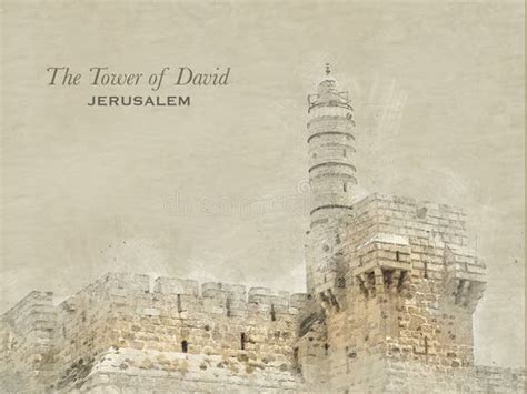 Tower David Jerusalem Stock Illustrations 241 Tower David Jerusalem