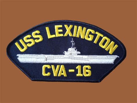 Uss Lexington Cva 16 U S Navy Carrier Ship Hat Patch U S A Made Heat T