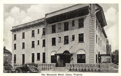 Vintage Postcard The Blue Moon Hotel Building Historic Landmark Galax