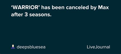 Warrior Canceled At Max After 3 Seasons Warrior Canceled At Max After 3 Seasons