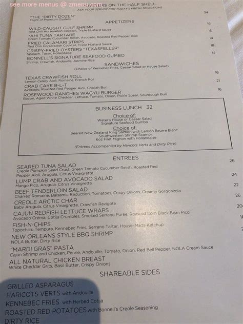 Waters Restaurant Fort Worth Tx Opentable