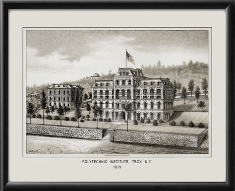 West Hall Rensselaer Polytechnic Institute Troy Ny Watercolor Rensselaer County Historical Society New York Heritage Digital Collections