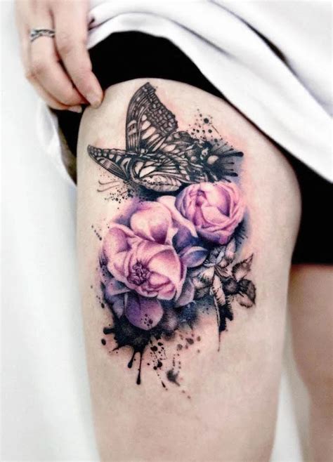 Womens Thigh Tatoo