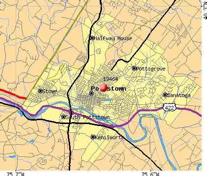 Zip Code 19465 Map Demographics More For Pottstown Pa